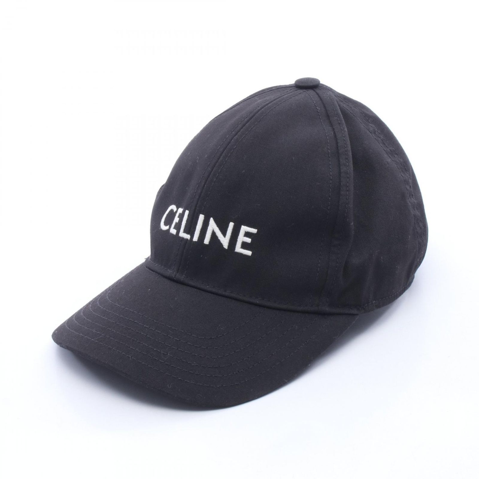 CELINE セリーヌ ロゴ刺繍 ベースボール キャップ