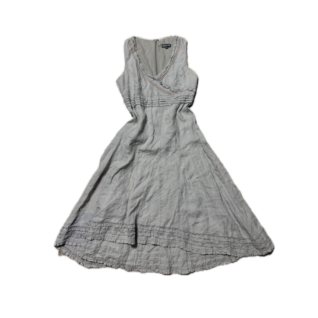 Multi-Tiered Ruffle Sleeveless Dress / Grey Archive レイヤード ティアードフリル ノースリーブドレス