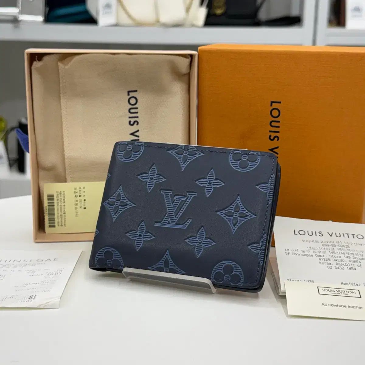 OS ルイヴィトン シャドウ マルチプルウォレット 二つ折り財布