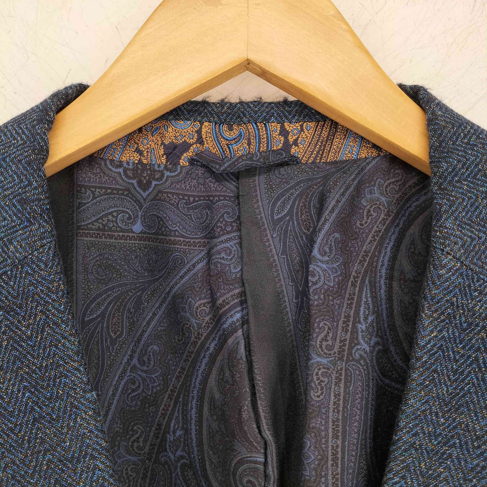 エトロ ETRO MADE IN ITALY 裏地ペイズリー柄2B テーラードジャケット