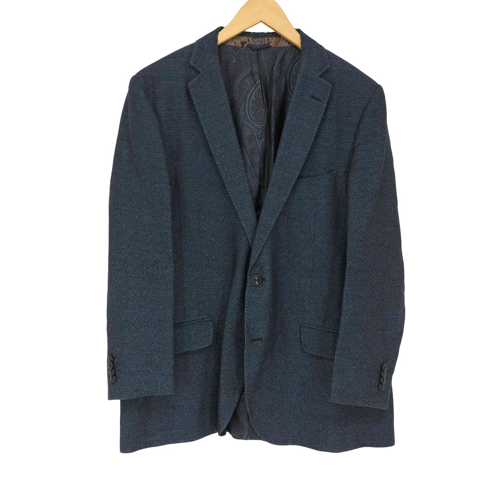 エトロ ETRO MADE IN ITALY 裏地ペイズリー柄2B テーラードジャケット