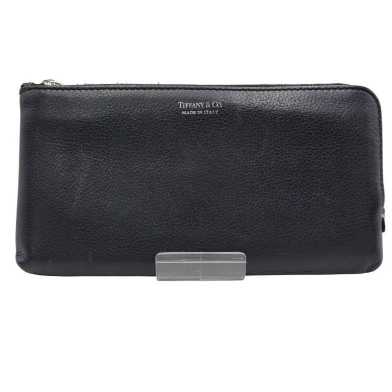 【中古品】 TIFFANY&Co. ティファニー LEATHER LONG WALLET レザー ロングウォレット L字ファスナー 長財布 【181-260512-as-21-izu】