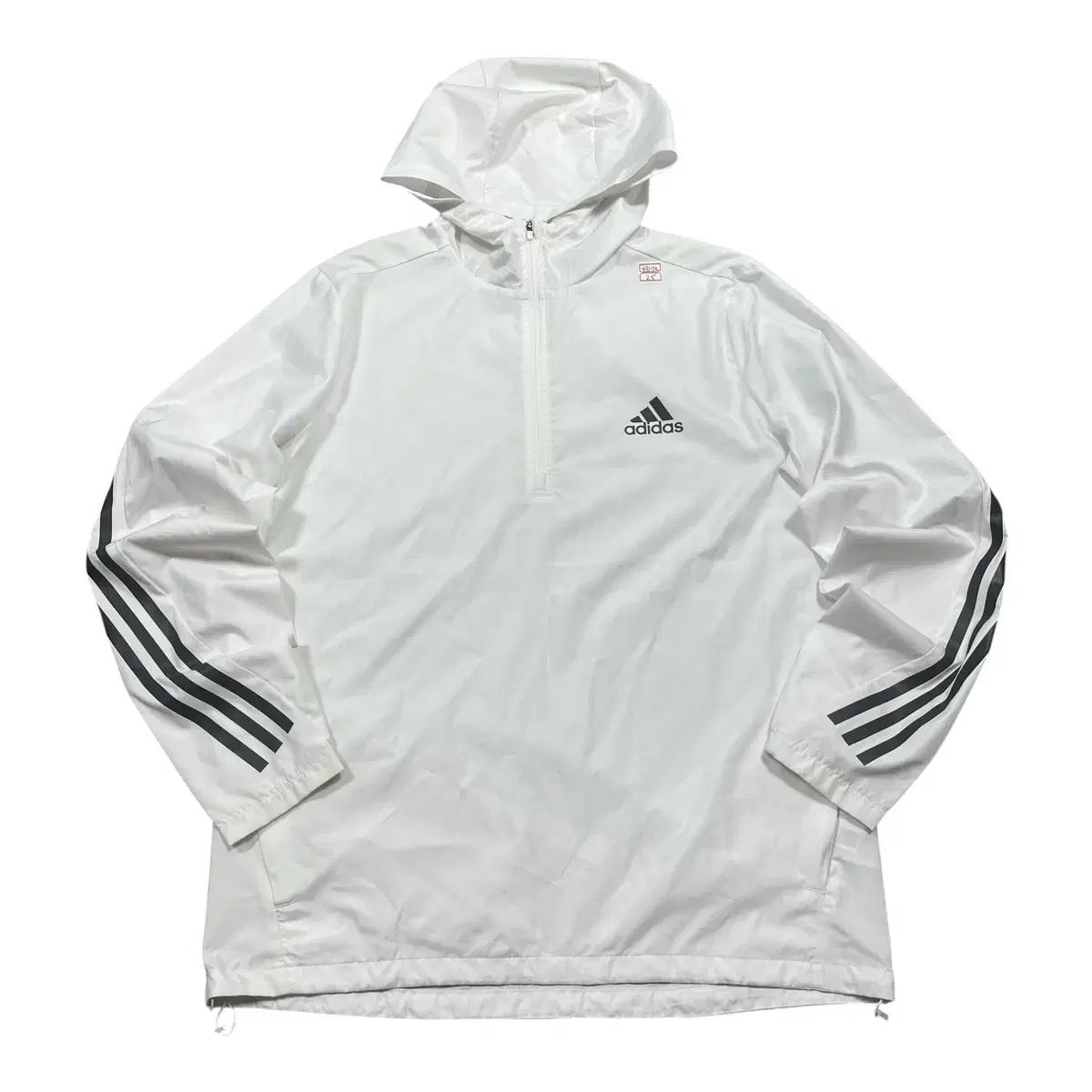 (即納) adidas アノラック ハーフジップ 白 ウインドブレーカー