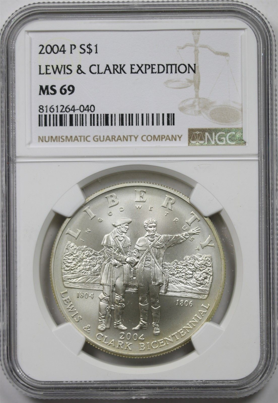 2004-P Lewis Clark Expedition $1 NGC MS 69 Modern Commemorative Silver Dollar