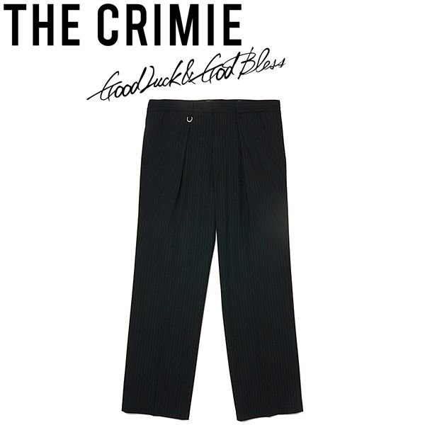 THE CRIMIE (クライミー) TAILORED TROUSERS PIN STRIPE EASY CARE テイラードトラウザーズ ピンストライプ 全2色 CR008 BLACK M