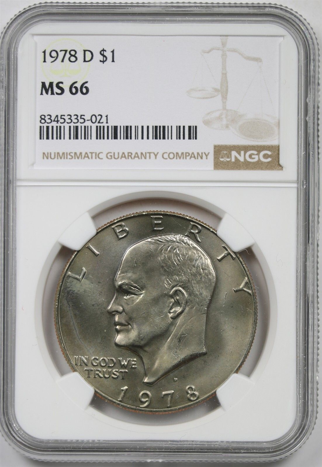 1978-D $1 NGC MS 66 Eisenhower IKE Dollar