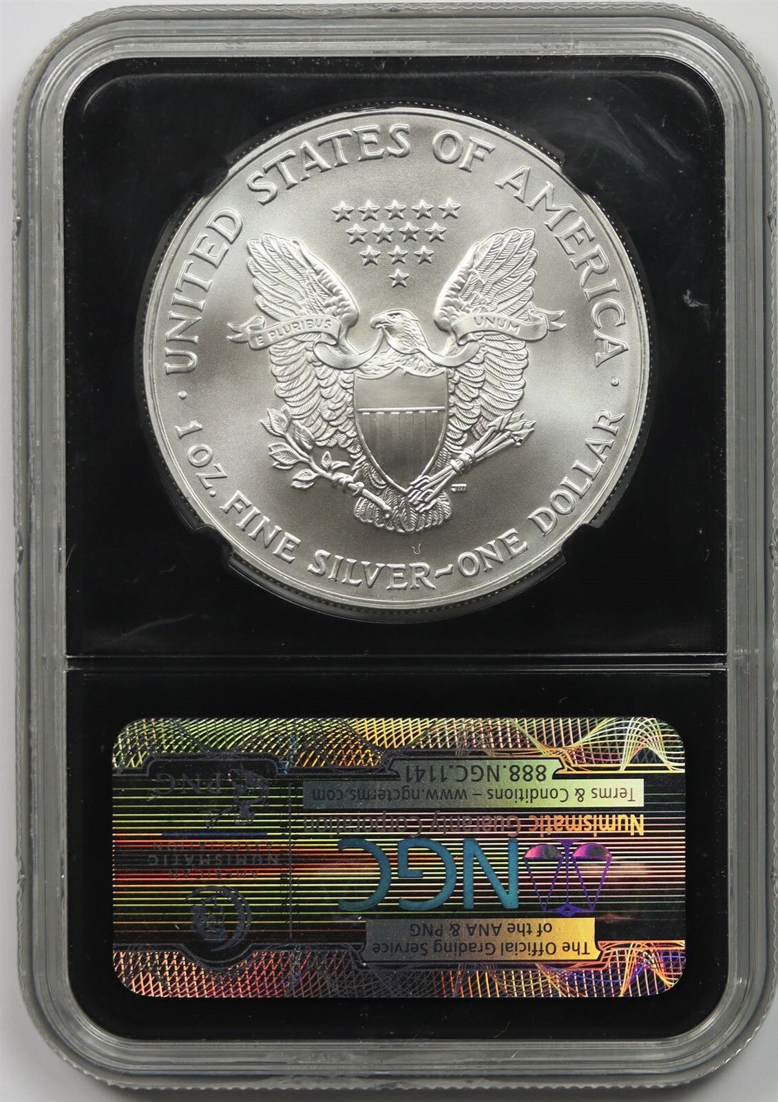 2006 Silver Eagle $1 MS 69 NGC *Black Retro Slab* 25th Anniversary