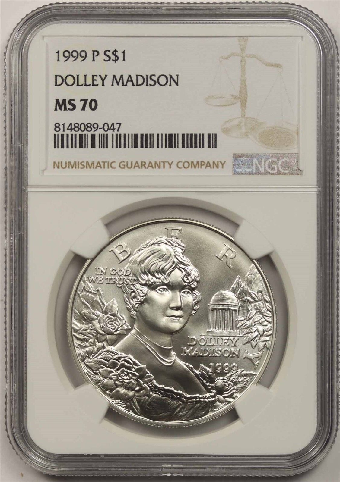 1999-P Dolley Madison $1 NGC MS 70 Modern Commemorative Silver Dollar