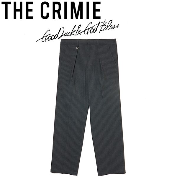 THE CRIMIE (クライミー) TAILORED TROUSERS PIN STRIPE EASY CARE テイラードトラウザーズ ピンストライプ 全2色 CR008 CHACOALGRAY XL