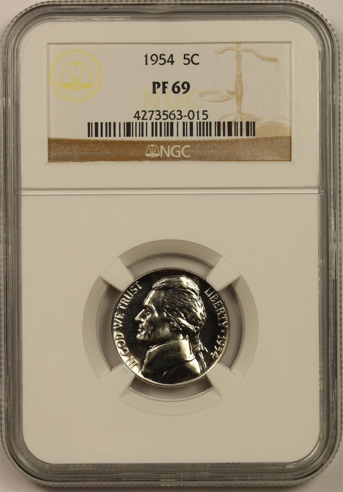 1954 5C NGC Proof PF 69 Jefferson Nickel