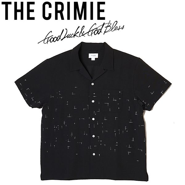 THE CRIMIE (クライミー) TAILORED ORIGINAL KASURI GRAPHIC S/S SHIRT EASY CARE テイラード半袖シャツ 全2色 CR010 BLACK M