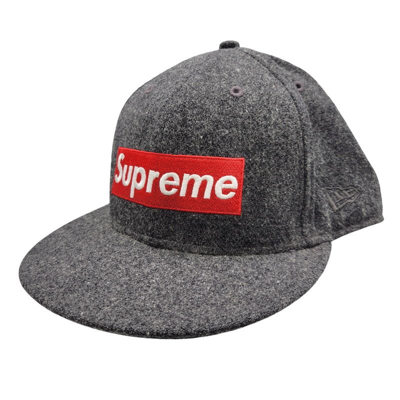 【中古品】 Supreme シュプリーム × WOOLRICH ウールリッチ × NEW ERA ニューエラ BOX LOGO CAP ボックスロゴキャップ 帽子 【185-260512-as-23-izu】