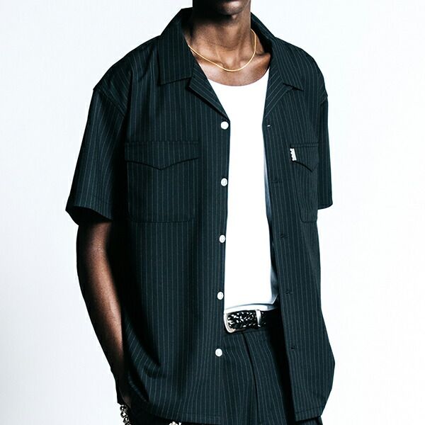 THE CRIMIE (クライミー) TAILORED S/S SHIRT PIN STRIPE EASY CARE