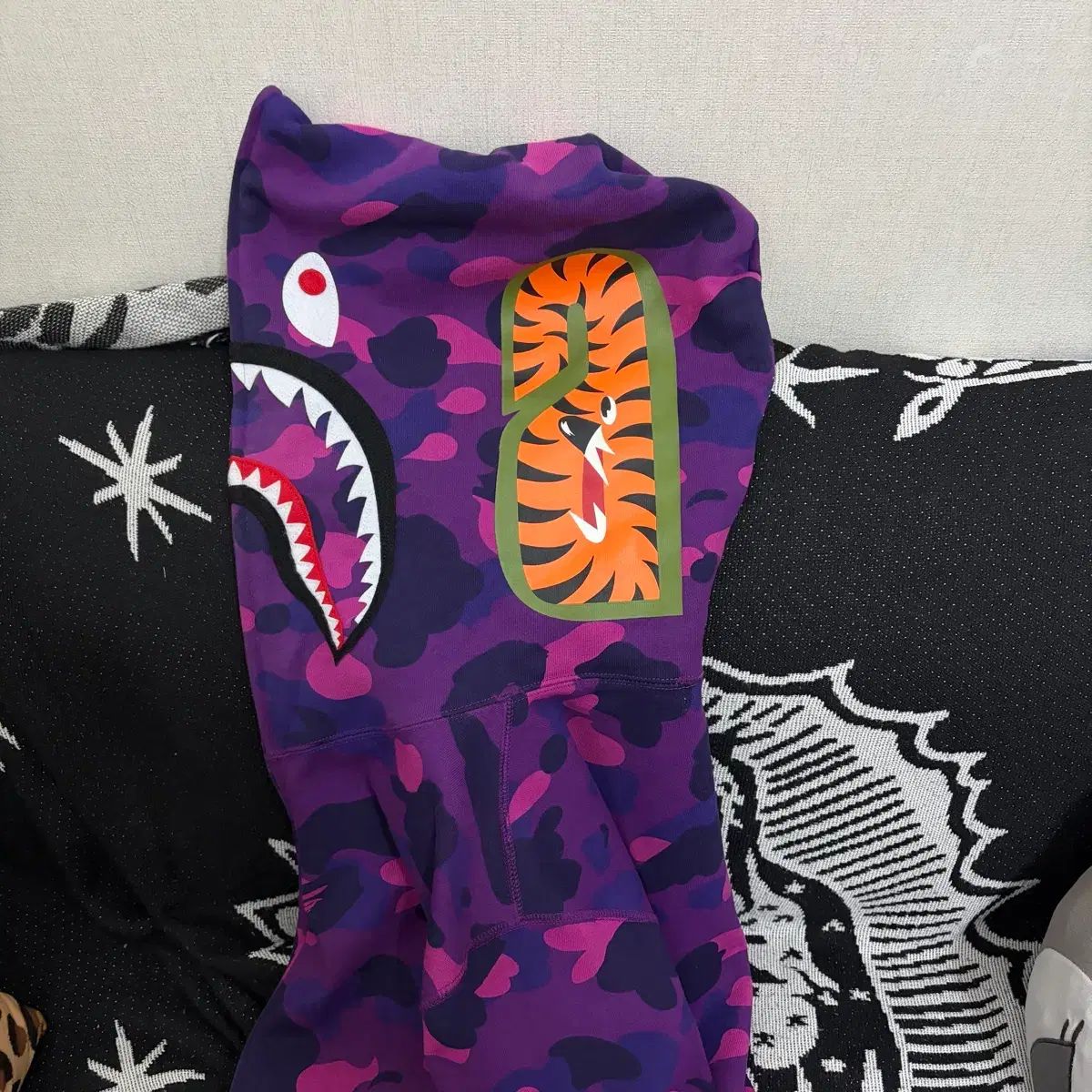 アベイシングエイプ フーデッドジップアップ PURPLE パープル L