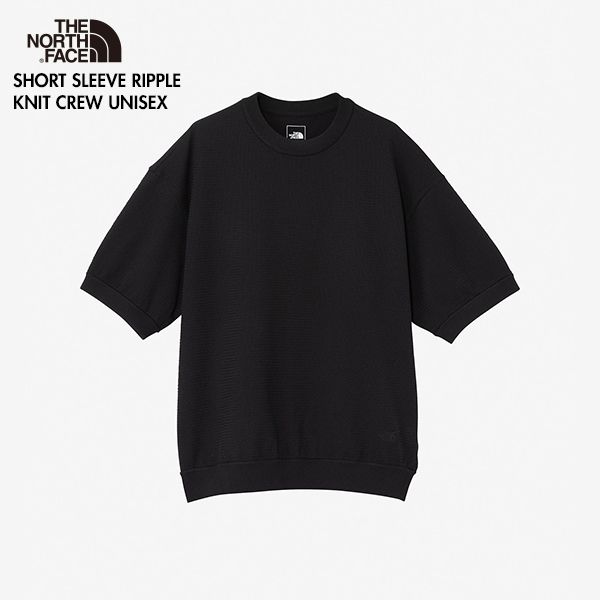 ［2026最新モデル］THENORTHFACE NT12644 ショートスリーブリップルニットクルー ユニセックス Kブラック S