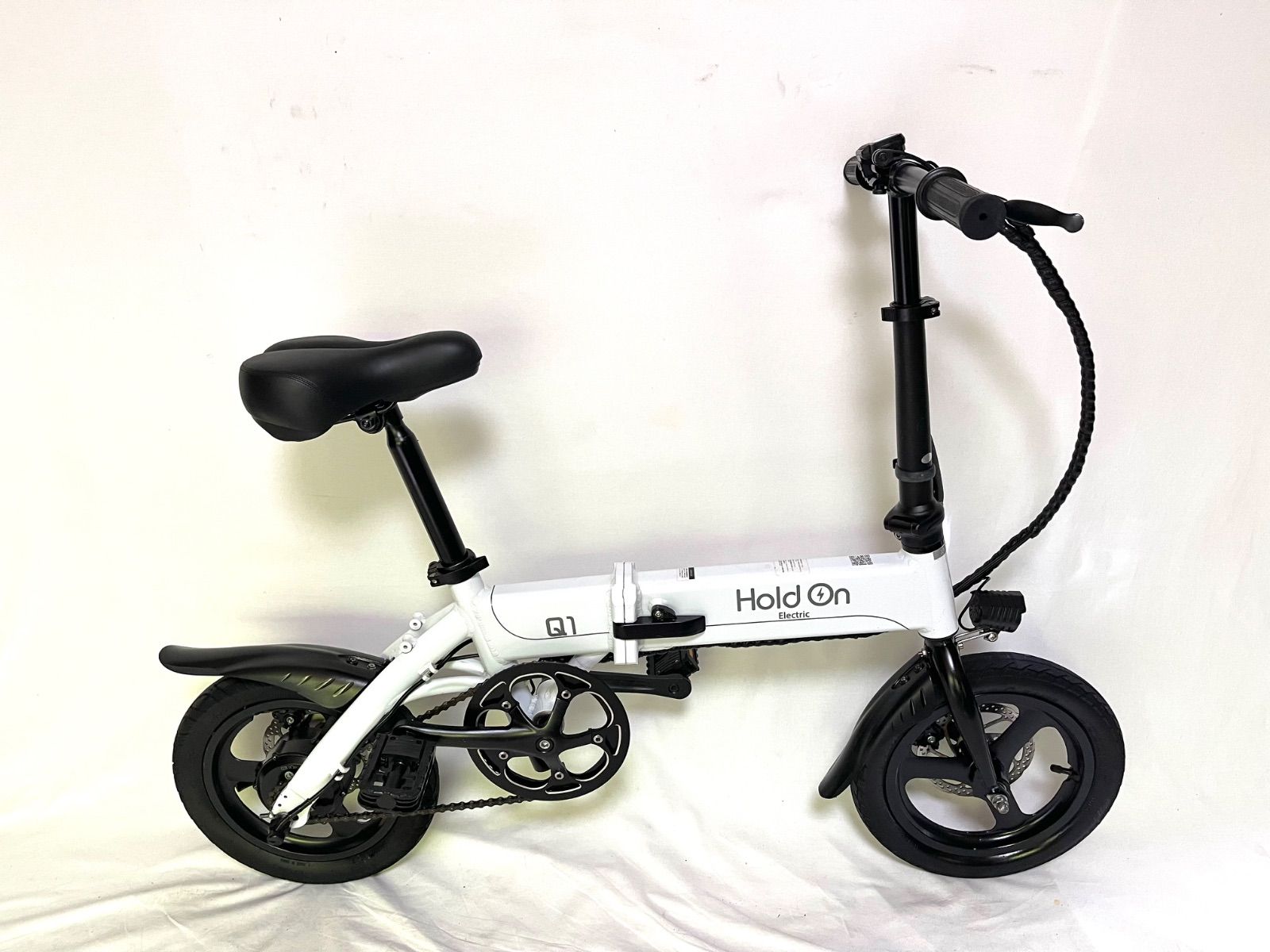 0350【動作確認済】送料無料 Hold On ディスク式 折り畳み電動アシスト自転車 電子5速 36V 10Ah 14インチ 新しいバッテリーセル