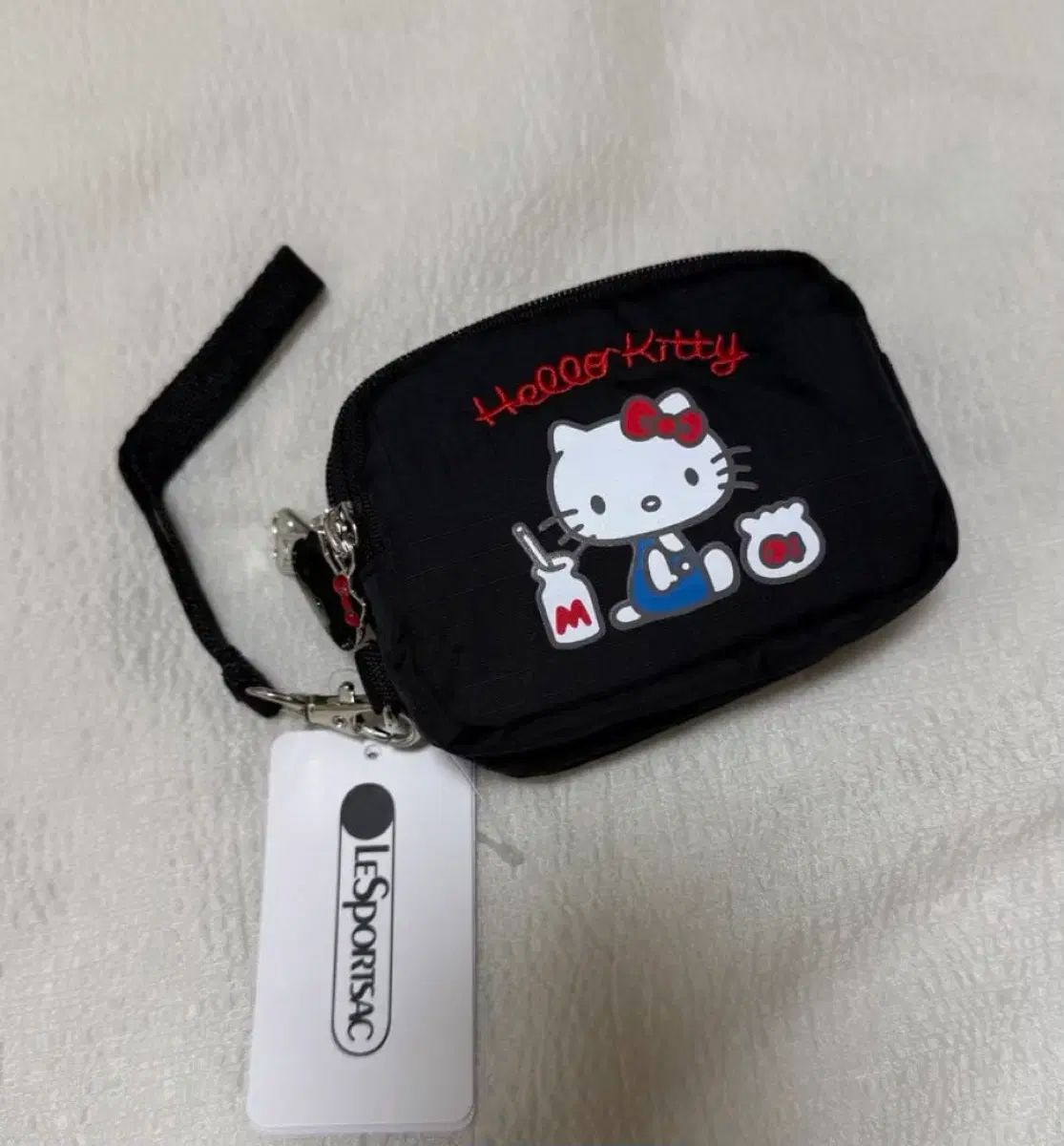 レスポートサック ハローキティ ブラック ミニ ポーチ (未使用 新品)