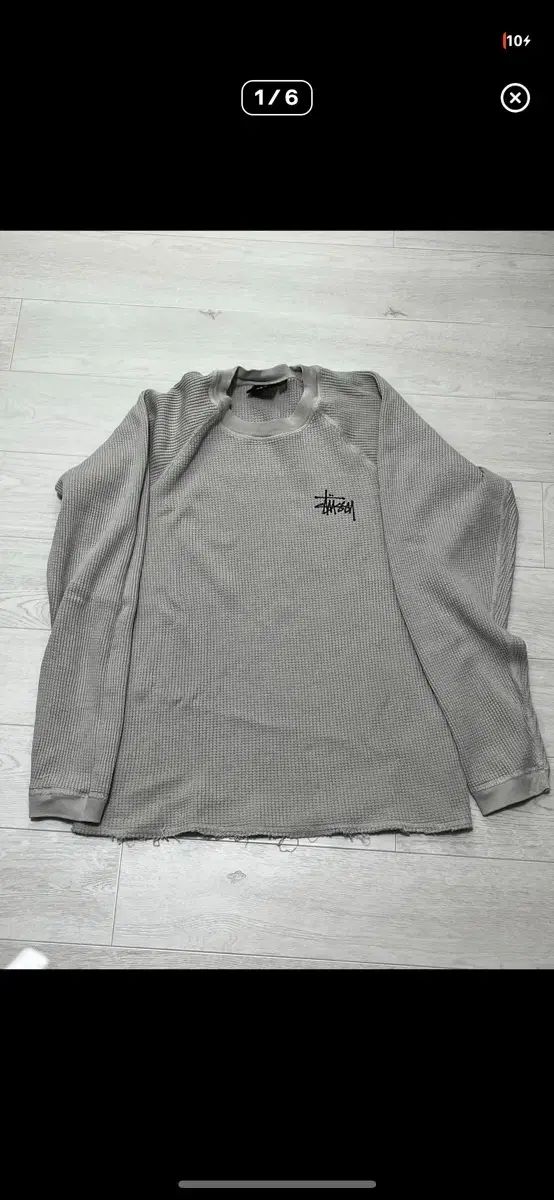 STUSSY ワッフル ロングスリーブ グレー M