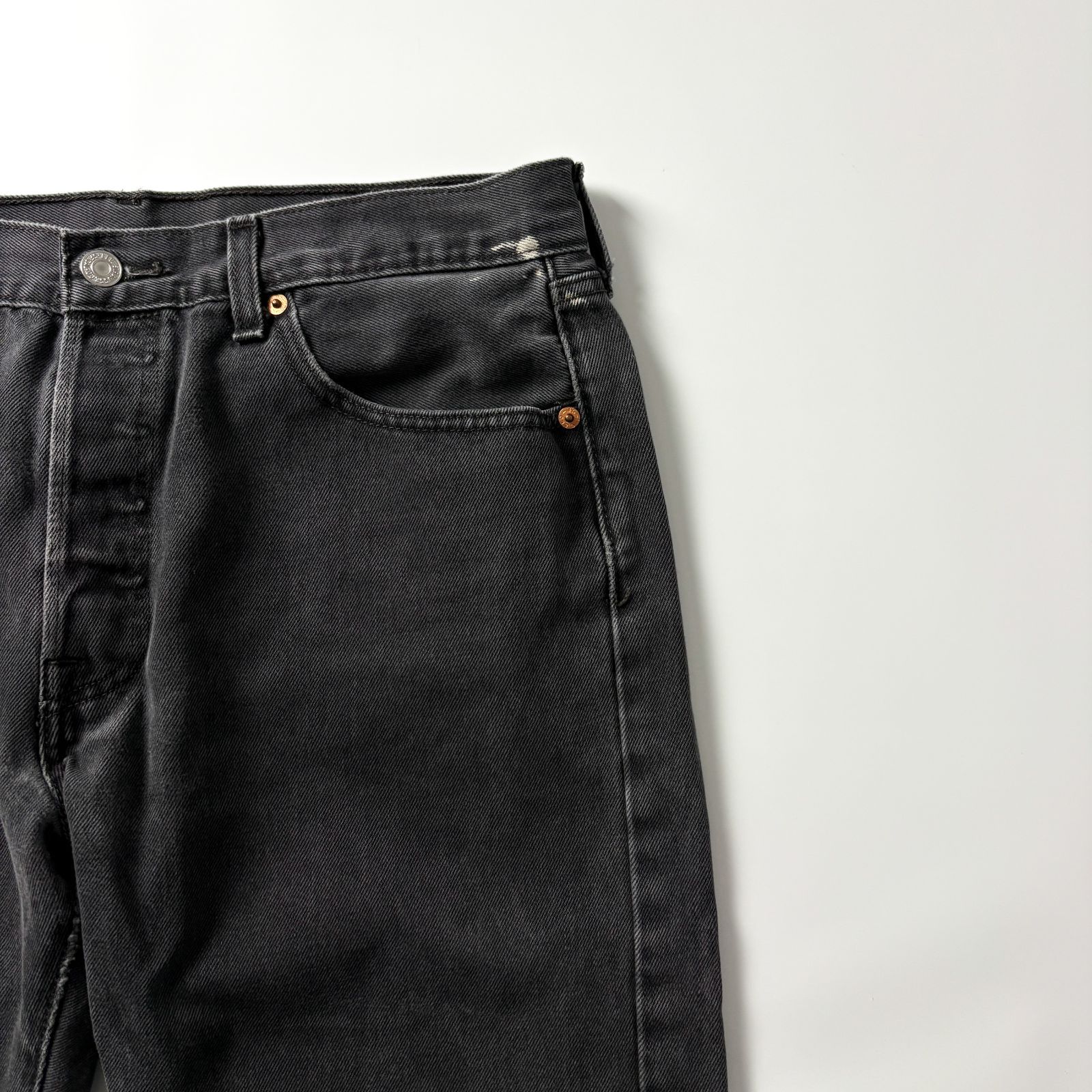 リーバイス 501 ブラックデニム W33 L32 サルファブラック 後染め