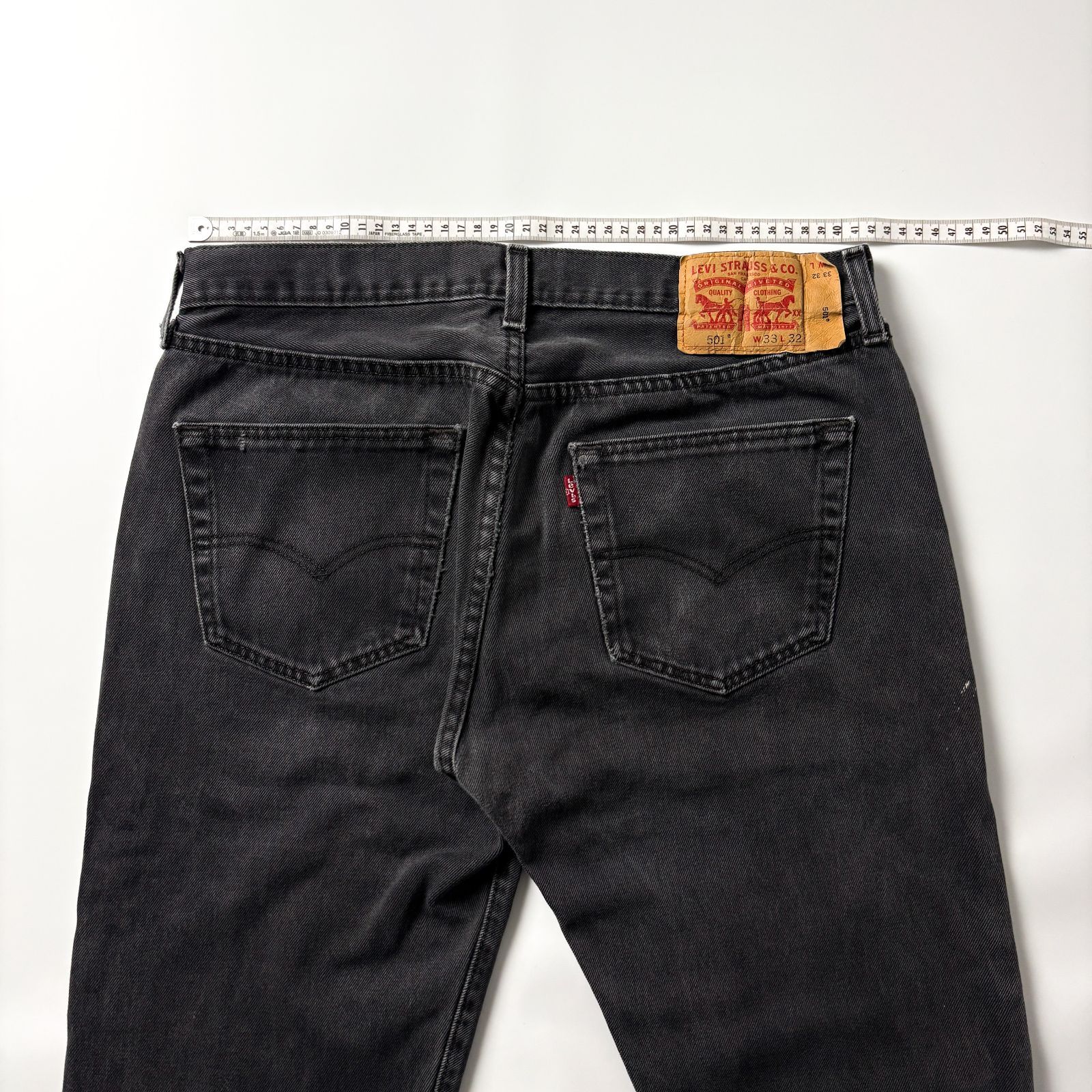 リーバイス 501 ブラックデニム W33 L32 サルファブラック 後染め