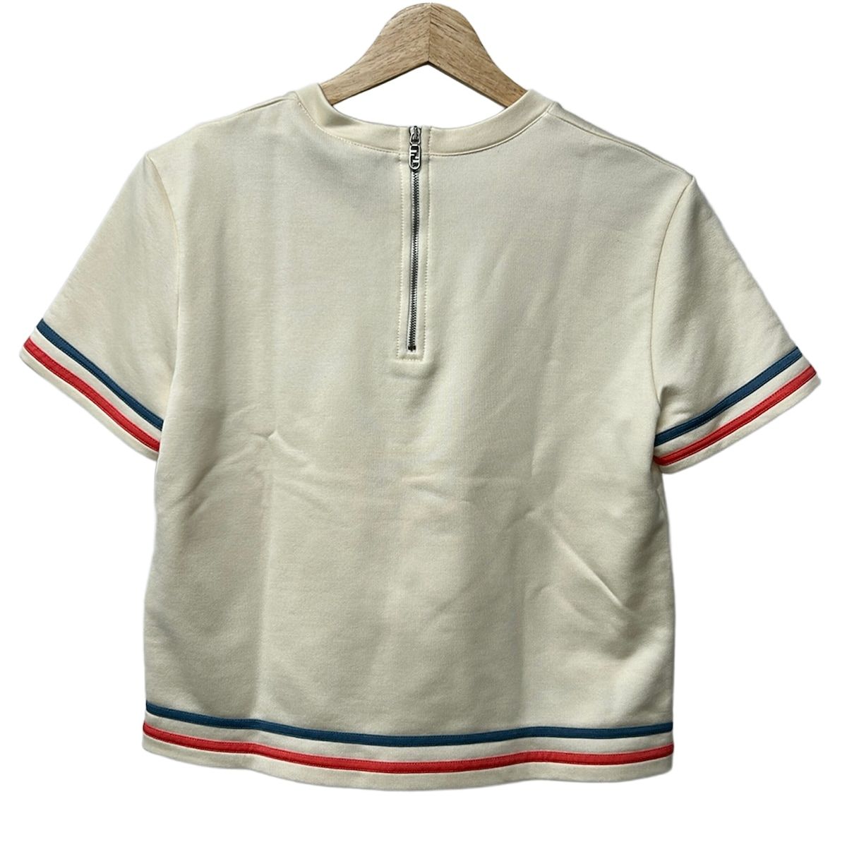 フェンディ  FS7950 ANP3 ロゴ刺繍ジャージーTシャツ レディース XXS FENDI - フェンディ FS7950 ANP3 ロゴ刺繍ジャージーTシャツ