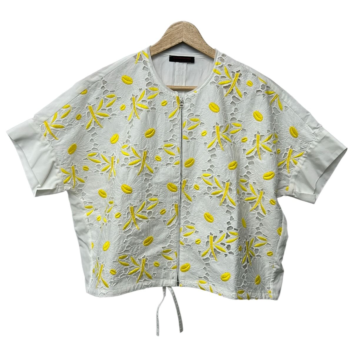 トゥモローランド 半袖シャツブラウス サイズ36 S レディース美品 デイジーポップ ジップアップブラウス 14-07-52-07504 白×イエロー