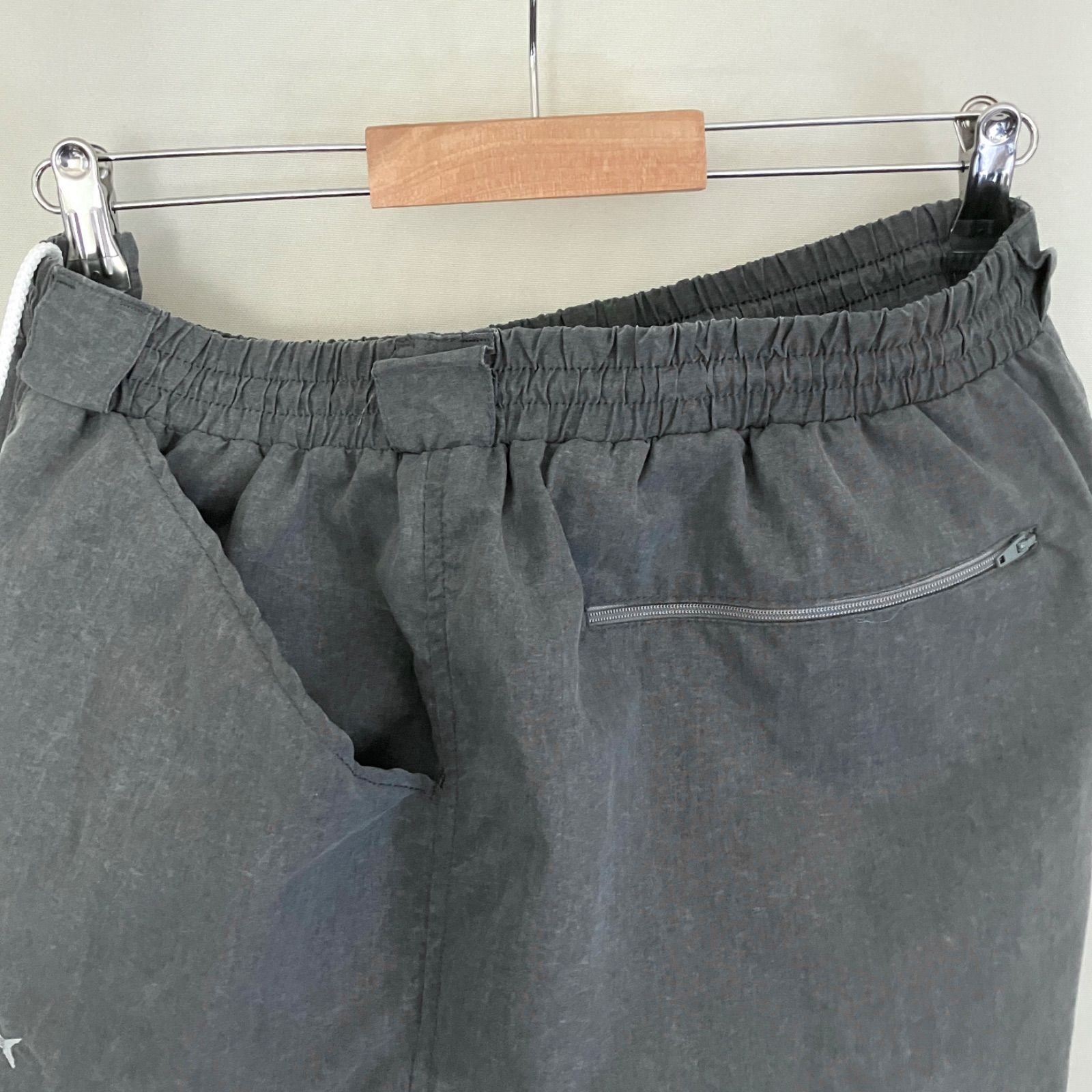90s初期USA製 Tarponwear★USAメンズXL★フィッシングショーツ★魚刺繍★極美品 ゴム劣化無★ナイロン クールマックス★ZJジップ★セージグリーン★ターポンウェア　　　#2605M038