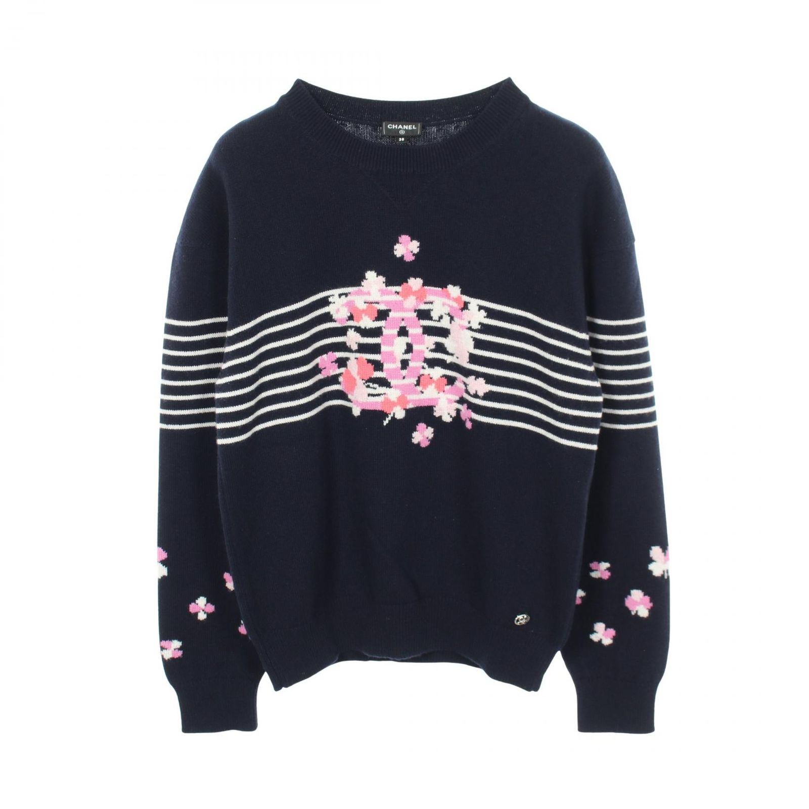 CHANEL シャネル 24P ココマーク クローバー クルーネック ニット