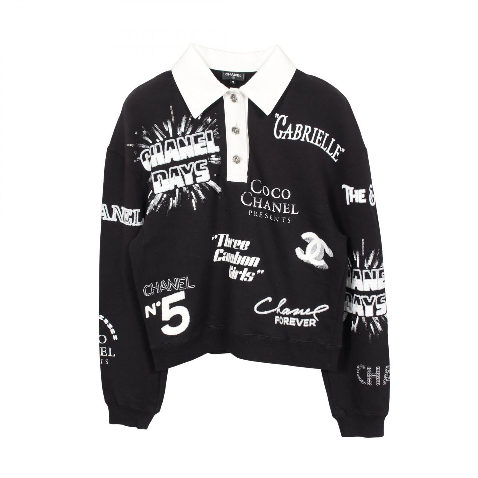 CHANEL シャネル ロングスリーブ スウェット ポロシャツ