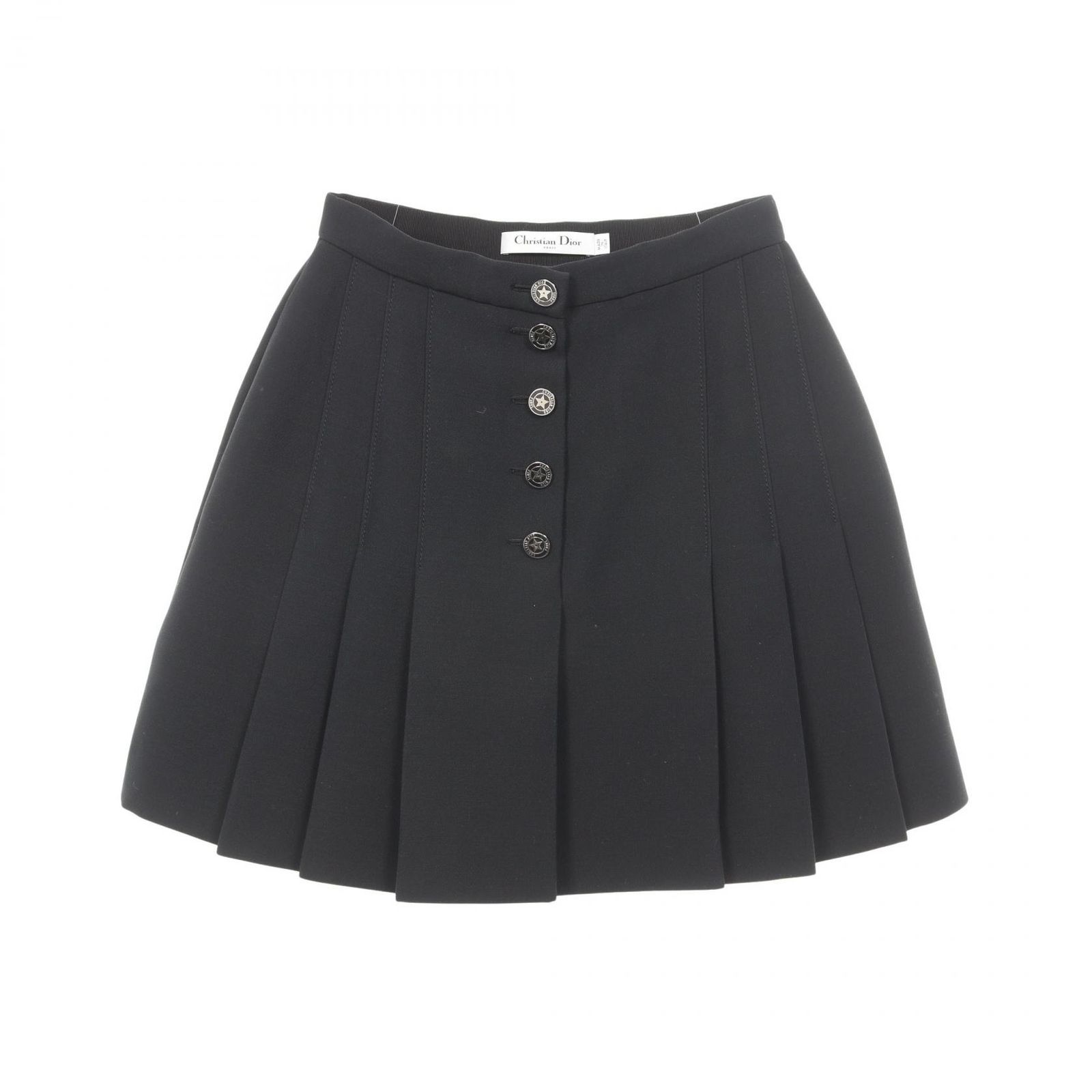 Dior ディオール スターボタン プリーツ スカート