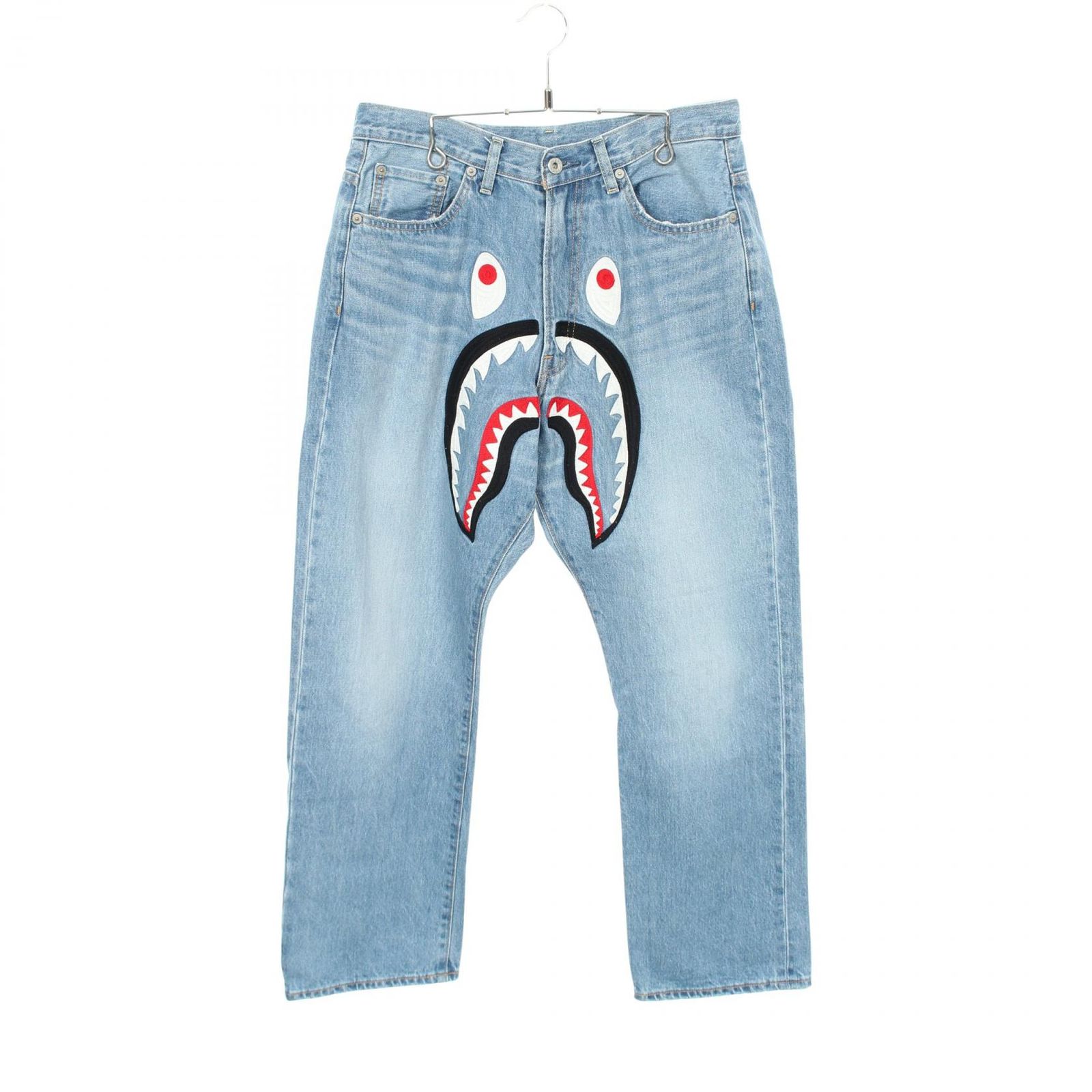 A BATHING APE アベイシングエイプ Shark Loose Fit デニムパンツ