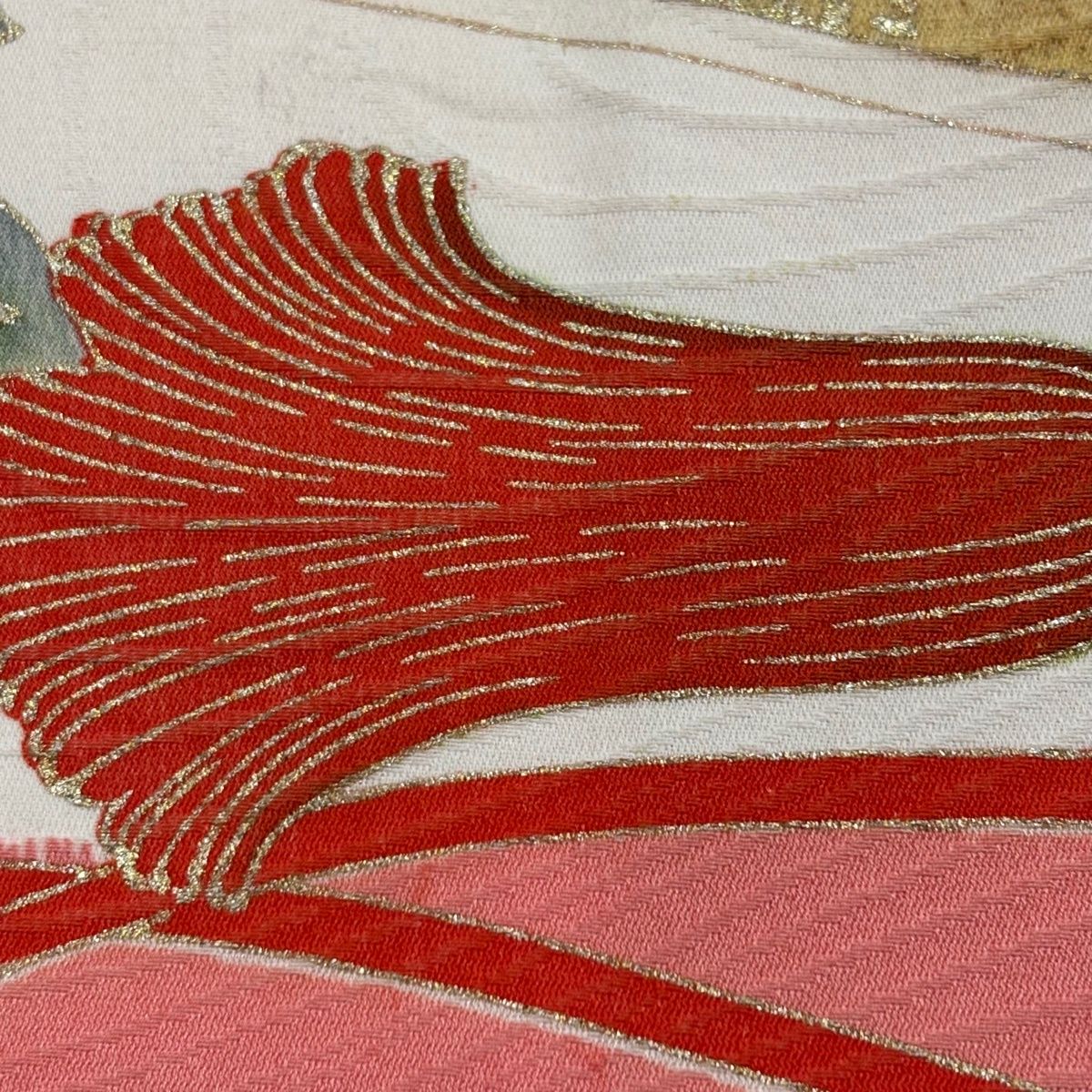 振袖 身丈164cm 裄丈63cm S 袷 牡丹 菊 金糸 金彩 ピンク 正絹 秀品