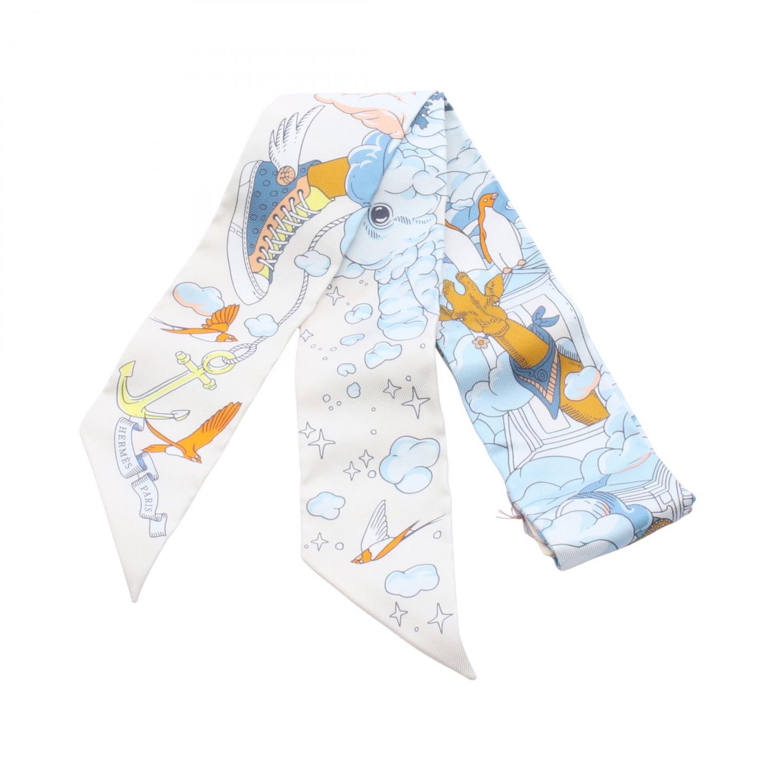 HERMES エルメス ツイリー Sur Mon Nuage リボン スカーフ