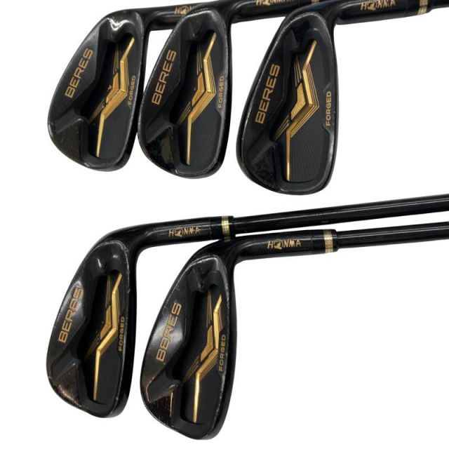 【中古】 本間ゴルフ BERES BLACK 6S アイアンセット IR ARMRQ MX BLACK(IR) (フレックスR) メンズ 男性用 右利き 右用 Cランク ゴルフクラブ