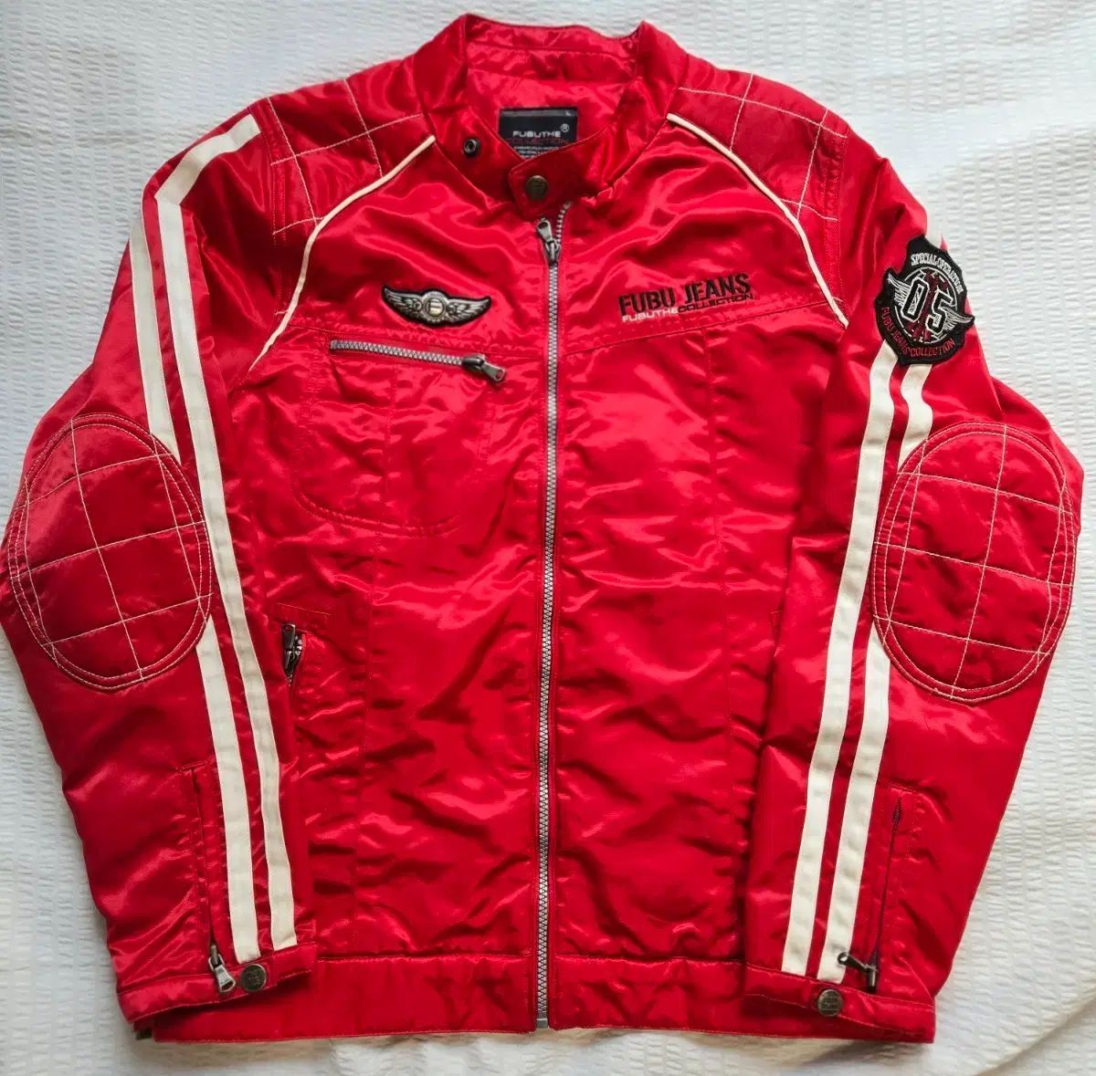 フブ FUBU レッド レーシング ジャケット L