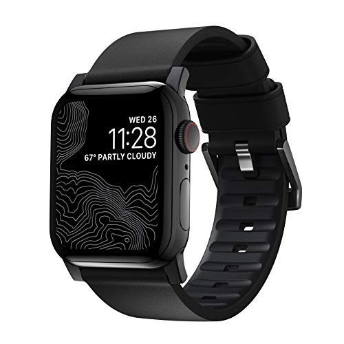 ハードレザープロアクティブバンド Apple Watch用 ブラック/ブラック 45mmkk cba4ede3