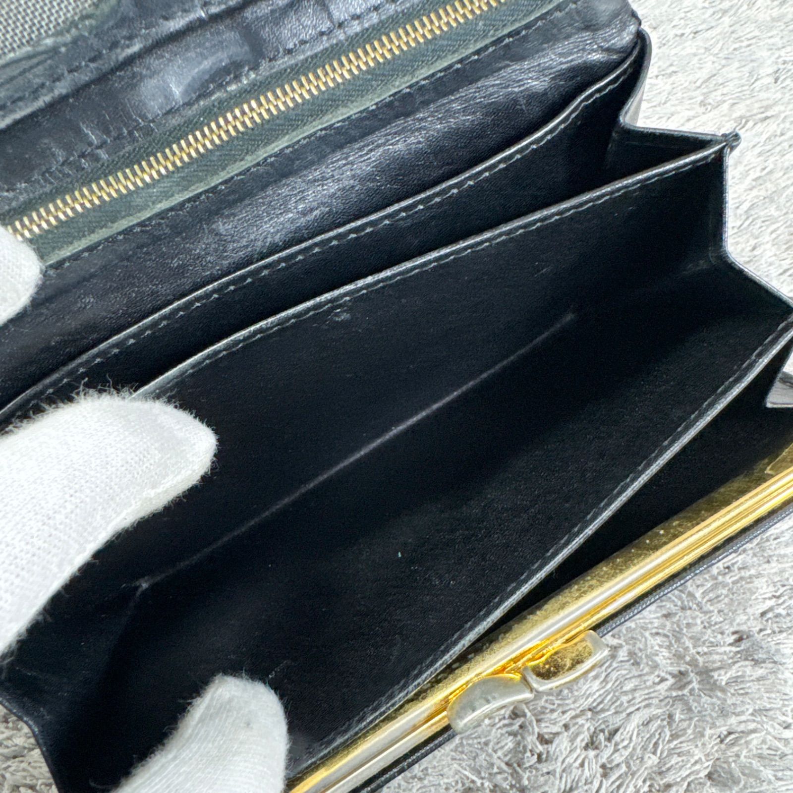 MCM エムシーエム ヴィセトス柄 長財布 がま口 ブラック - メルカリ