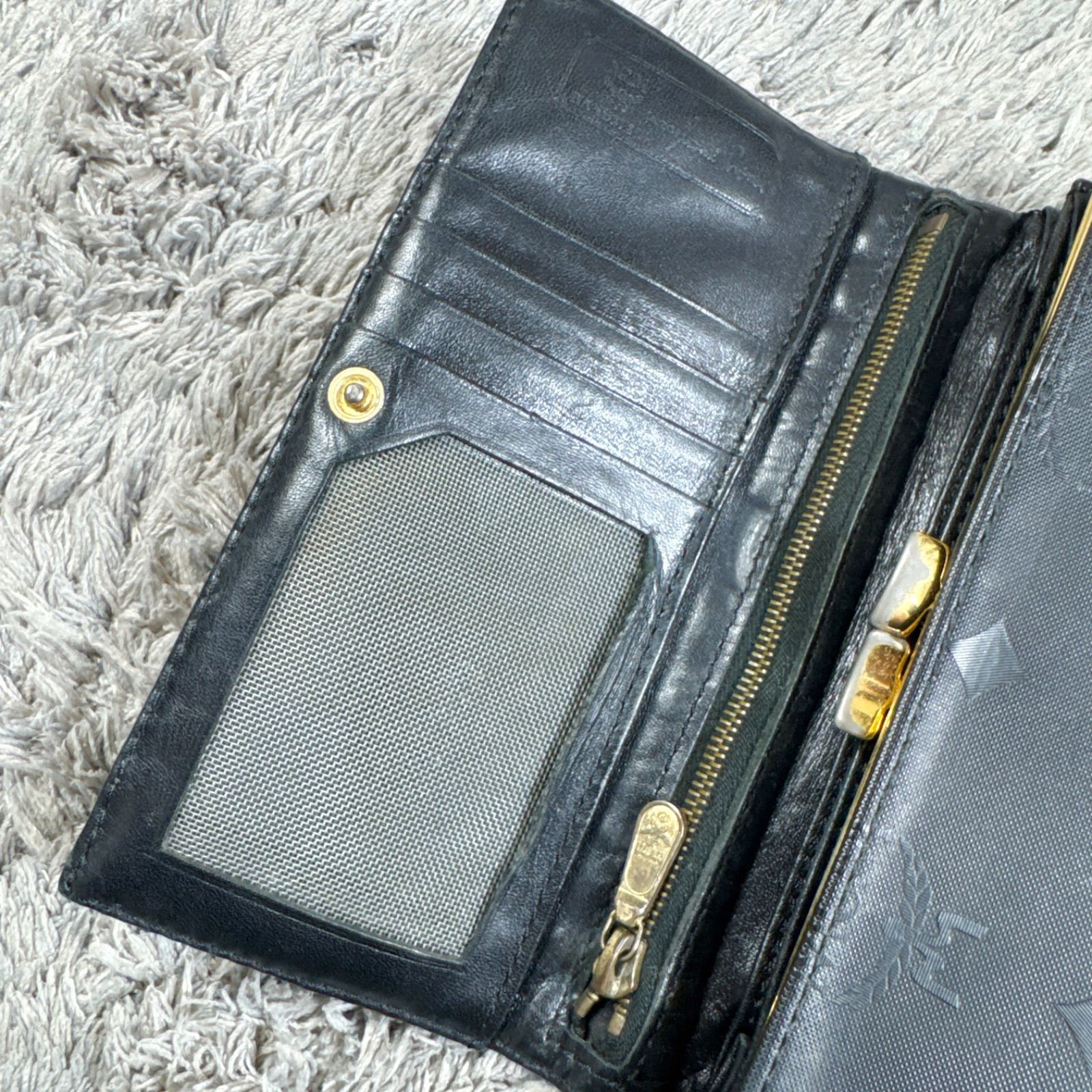 MCM エムシーエム ヴィセトス柄 長財布 がま口 ブラック - メルカリ