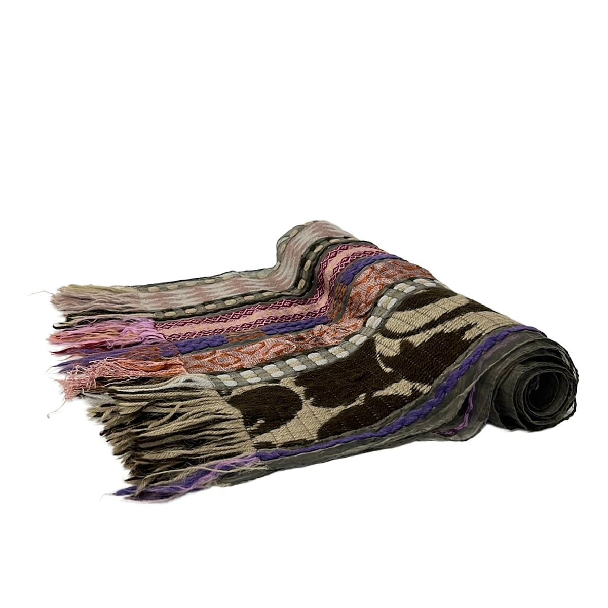 ETRO(エトロ) ストール(ショール) グレー×マルチ ウール、シルク