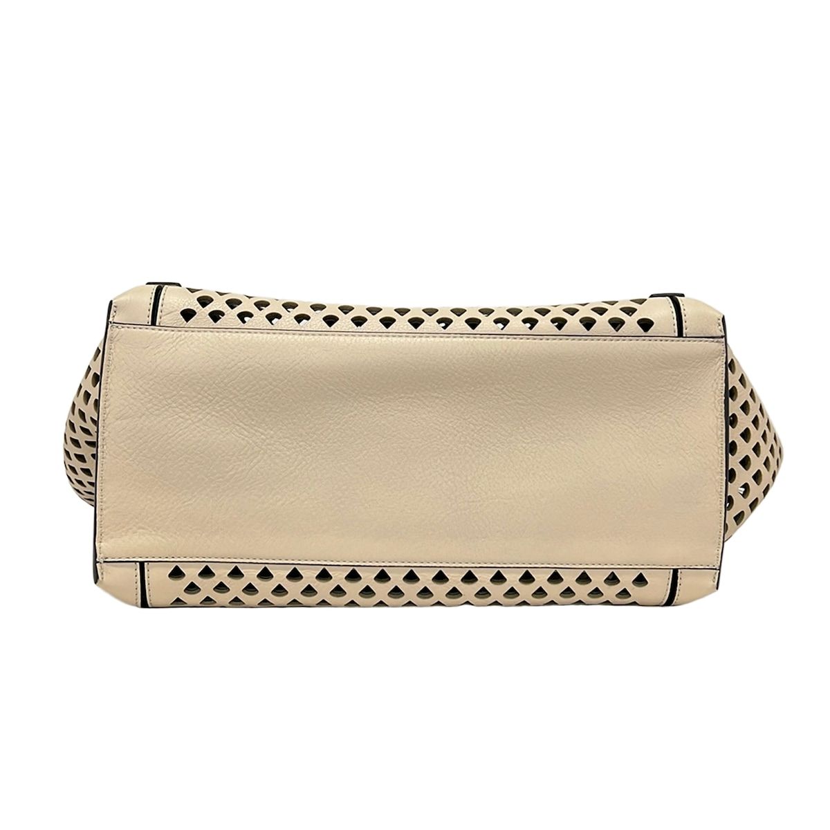Chloe(クロエ) トートバッグ マイロ ベージュ×ブルーグリーン 