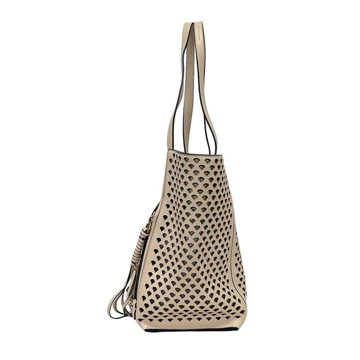 Chloe(クロエ) トートバッグ マイロ ベージュ×ブルーグリーン 
