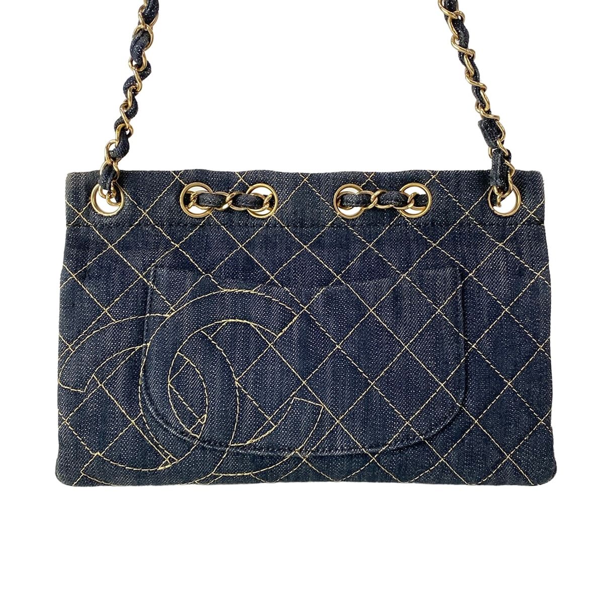 シャネル  マトラッセ　チェーンバッグ　ネイビー CHANEL シャネル マトラッセ チェーンショルダー トートバッグ
