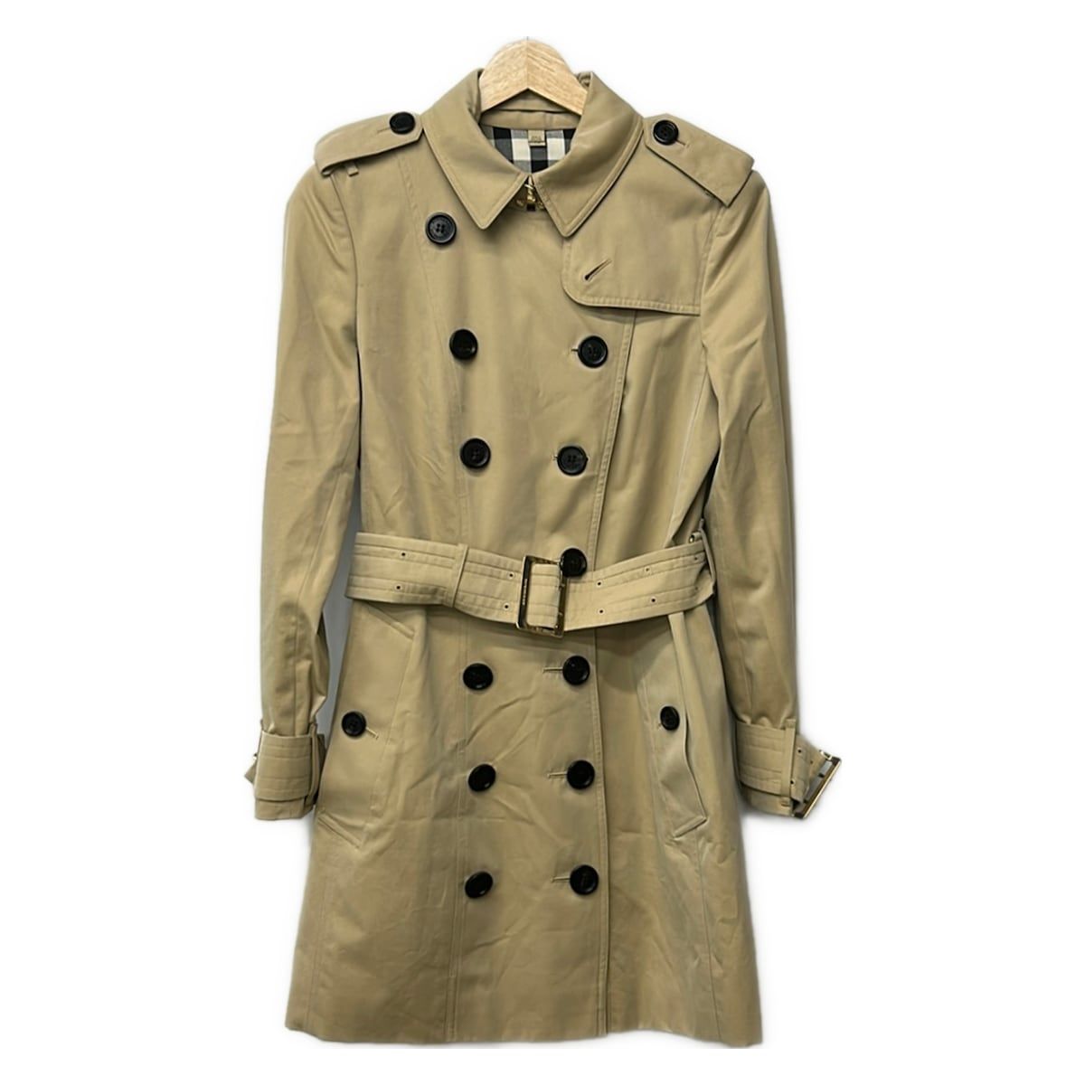 BURBERRY LONDON ENGLAND(バーバリーロンドンイングランド) トレンチコート サイズIT 38 レディース美品 ベージュ ベルト付き/春/秋