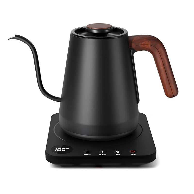 電気ケトル コーヒー HAGOOGI (ハゴオギ) ドリップケトル 1.0L 1200W コーヒーポット 温度調節 (1℃単位)/保温機能/空焚き防止/通知音オン・オフ/PSE認証済み 細口 紅茶 お茶 クリスマス 新年 プレゼント用 ドリップ ポット 木 0 9,111円