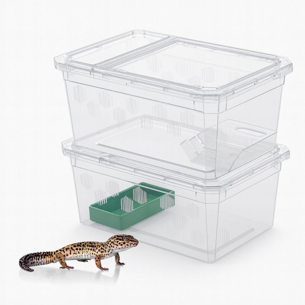 アクリル 飼育ボックス H9/（両開きフタ・スタッキング対応） 通気口