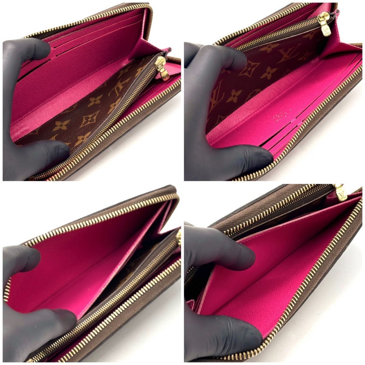 内側に秘めた華】 LOUIS VUITTON モノグラム ジッピーウォレット 