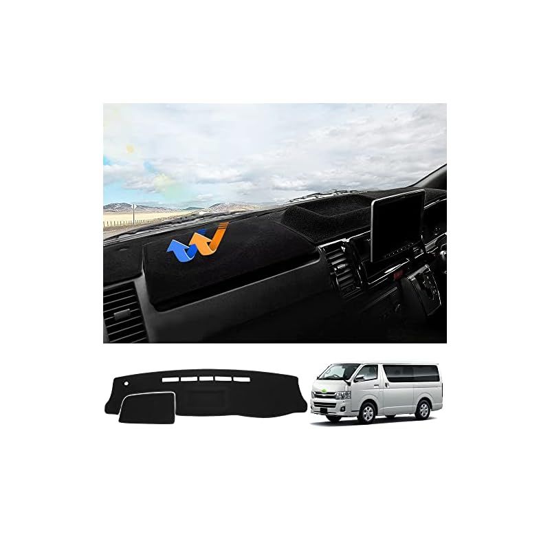 Auto Spec 【意匠登録済】 ハイエース 200系 3Ｄダッシュボードマット レジアスエース1?6型 標準ボディ HIACE H16.8? ３Ｄタイプ 立体成型 ダッシュマット 右ハンドル専用 ポリ製 日焼け防止 保護マット UVカット アクセサリー 0