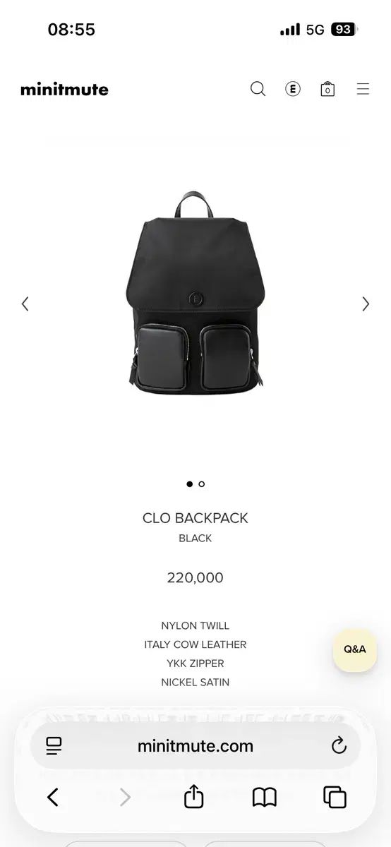 MINITMUTE ミニミュート クロ バックパック clo backpack