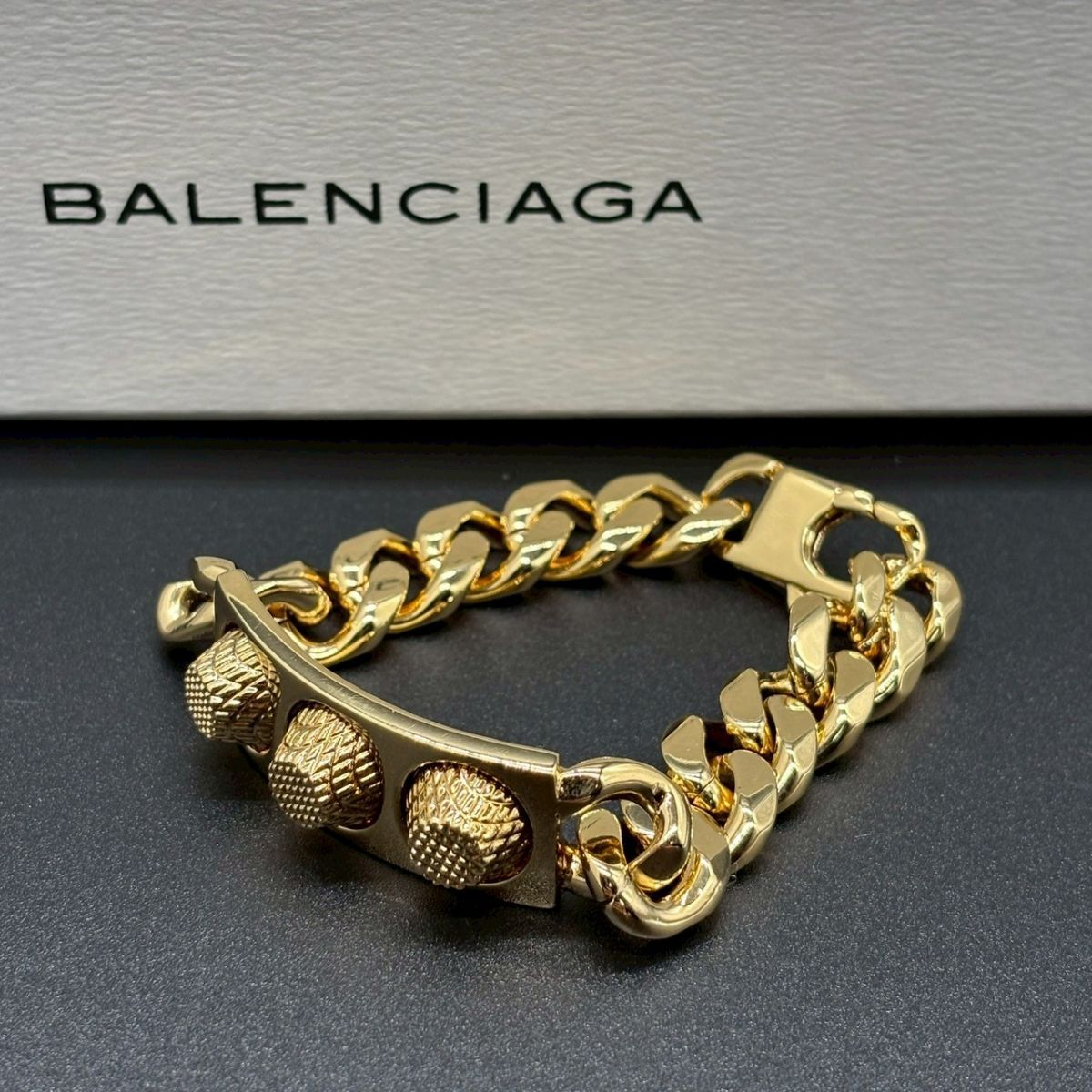 無骨な輝きが走る】 BALENCIAGA チェーンブレスレット ジャイアント