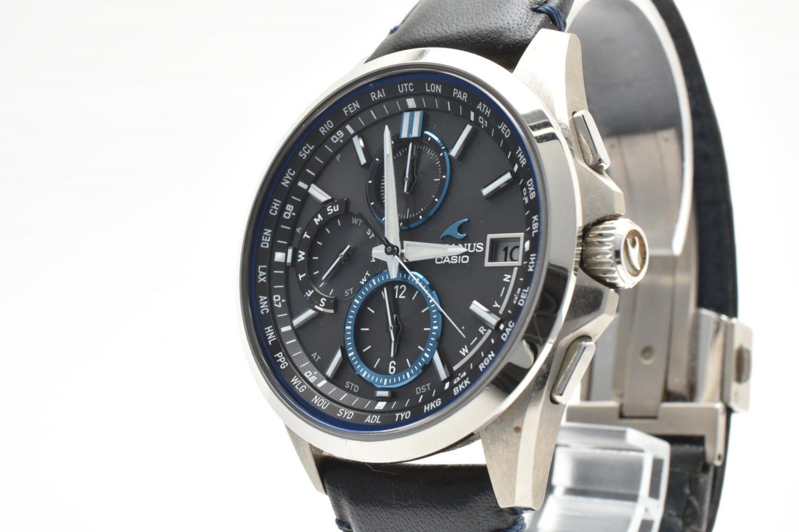 カシオ CASIO OCEANUS OCW-T2600 電波ソーラー クロノグラフ メンズ腕時計 ブラック文字盤 オシアナス 箱付き